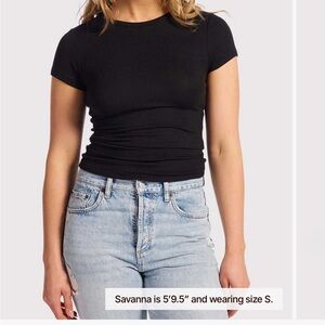 nuuds slinky rub tee  Black Women's Top